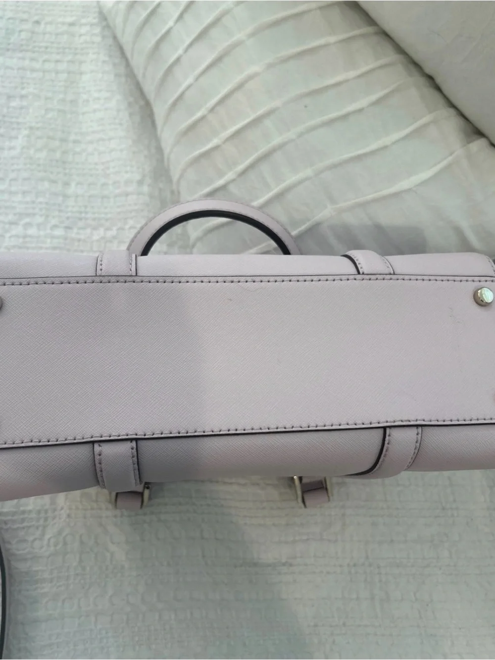 kate spade Pale Pink Structured Satchel with Gold Hardware